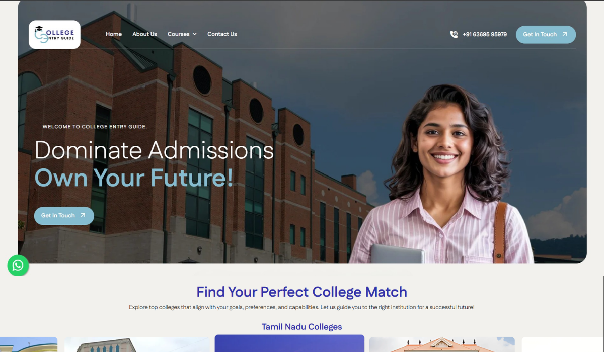College Entry Guide Website